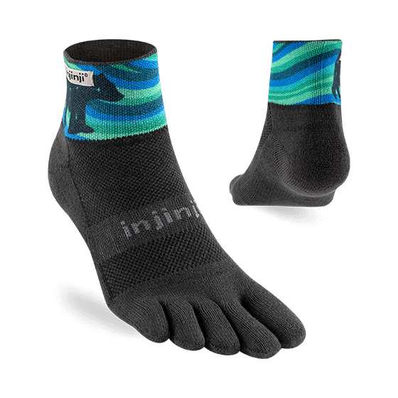 Injinji Artist Designed Men's Trail Mini-Crew Toesocks