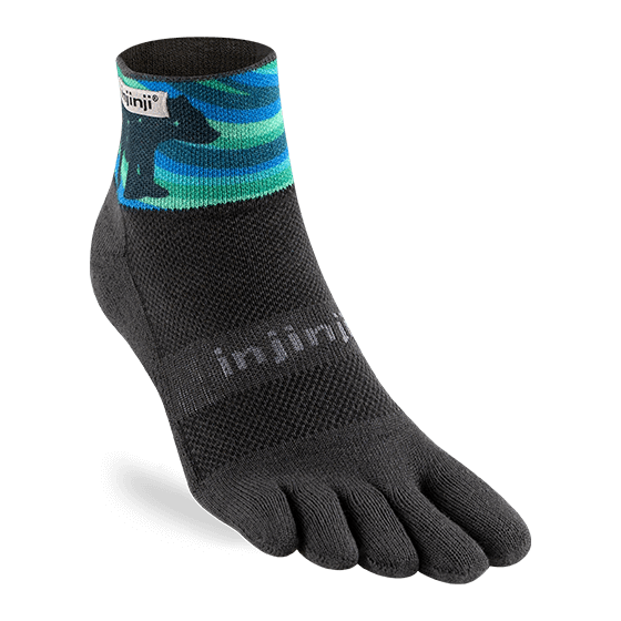 Injinji Artist Designed Men's Trail Mini-Crew Toesocks