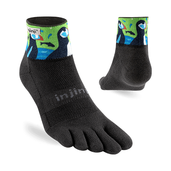 Injinji Artist Designed Men's Trail Mini-Crew Toesocks