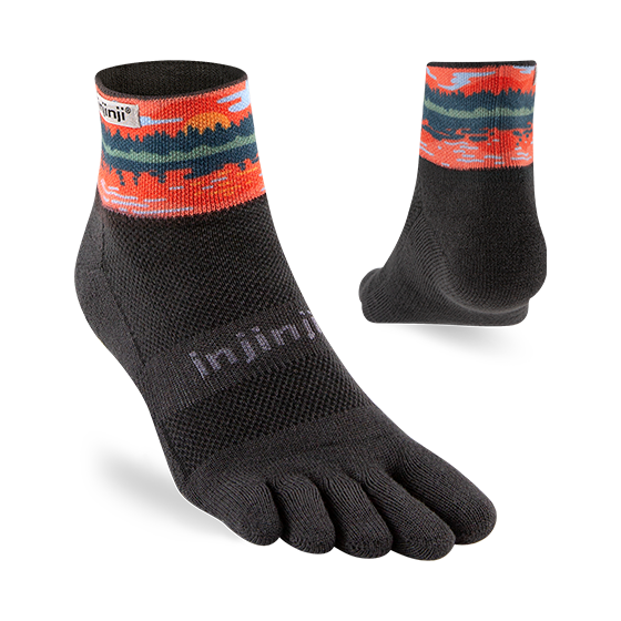 Injinji Artist Designed Men's Trail Mini-Crew Toesocks