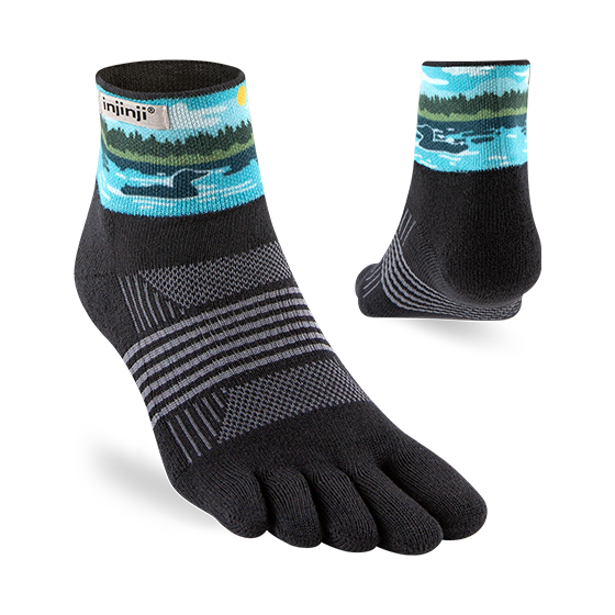SALE: Injinji Artist Designed Women's Trail Mini-Crew Toesocks