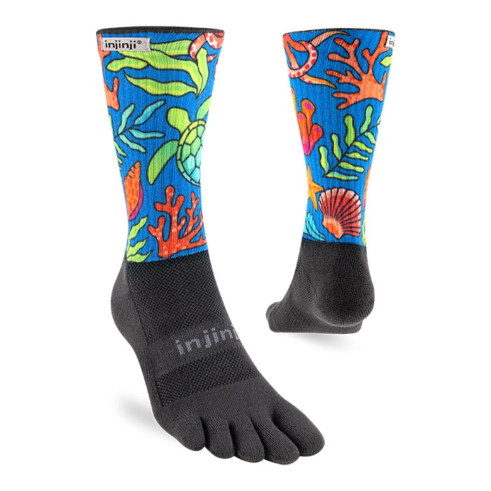 Injinji Artist Designed Men's Trail Midweight Crew Toesocks