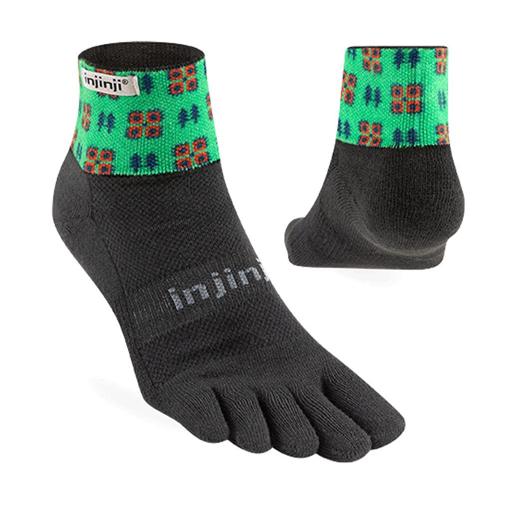 Injinji Artist Designed Men&#39;s Trail Mini-Crew Toesocks