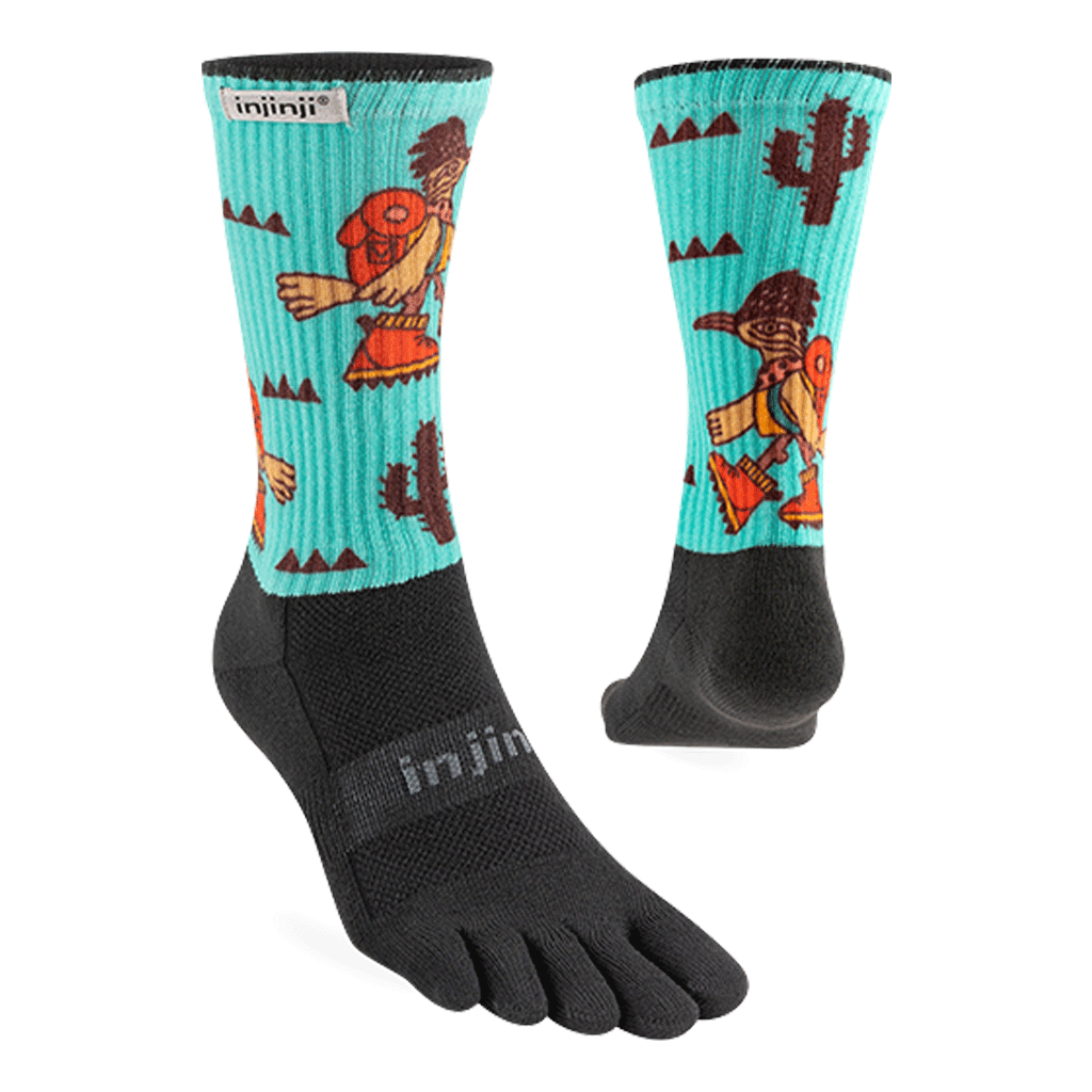 Injinji Artist Designed Men&#39;s Trail Midweight Crew Toesocks