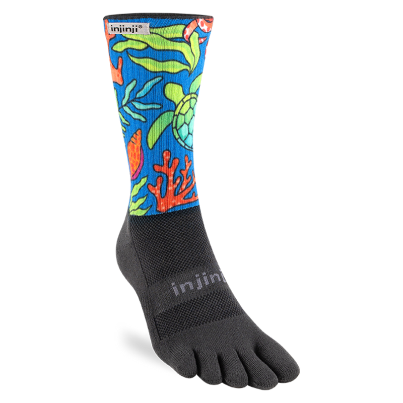 Injinji Artist Designed Men's Trail Midweight Crew Toesocks