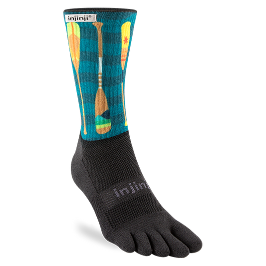 Injinji Artist Designed Men's Trail Midweight Crew Toesocks