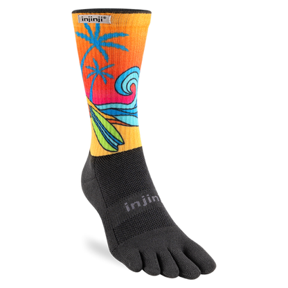 Injinji Artist Designed Men's Trail Midweight Crew Toesocks