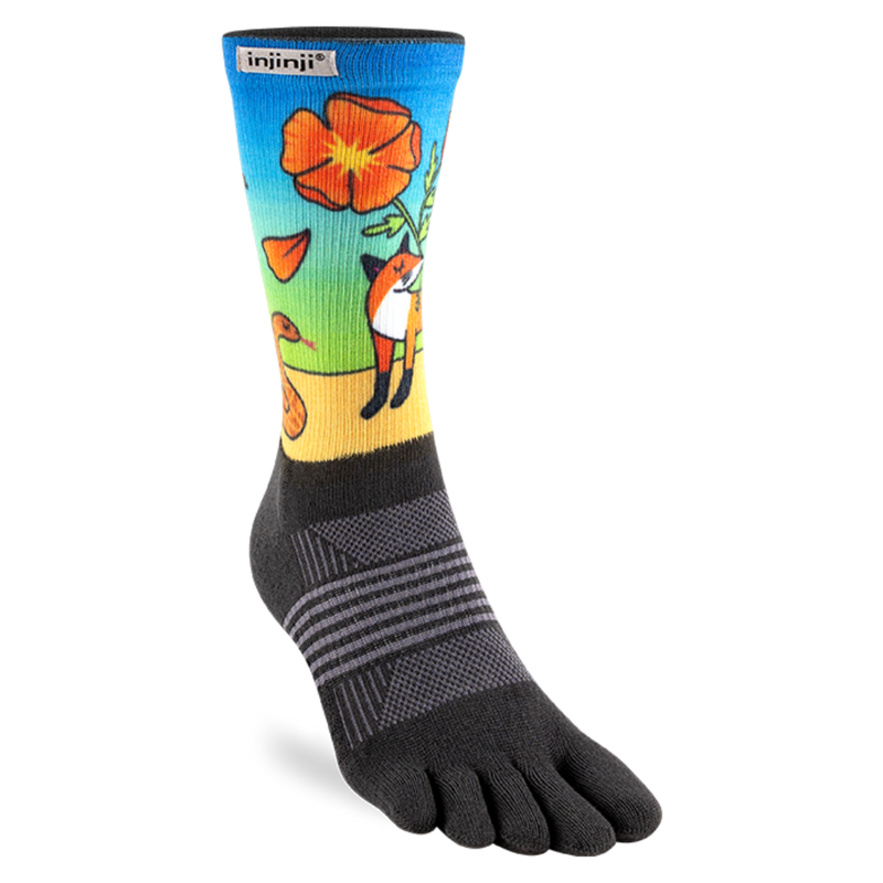 Injinji Artist Designed Women's Trail Crew Toesocks