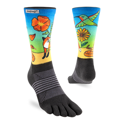 Injinji Artist Designed Women's Trail Crew Toesocks