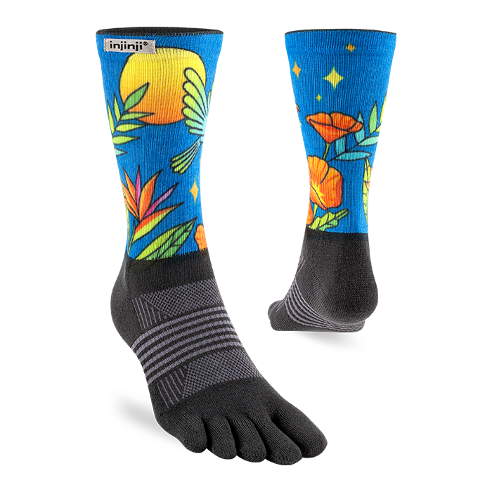 Injinji Artist Designed Women's Trail Crew Toesocks