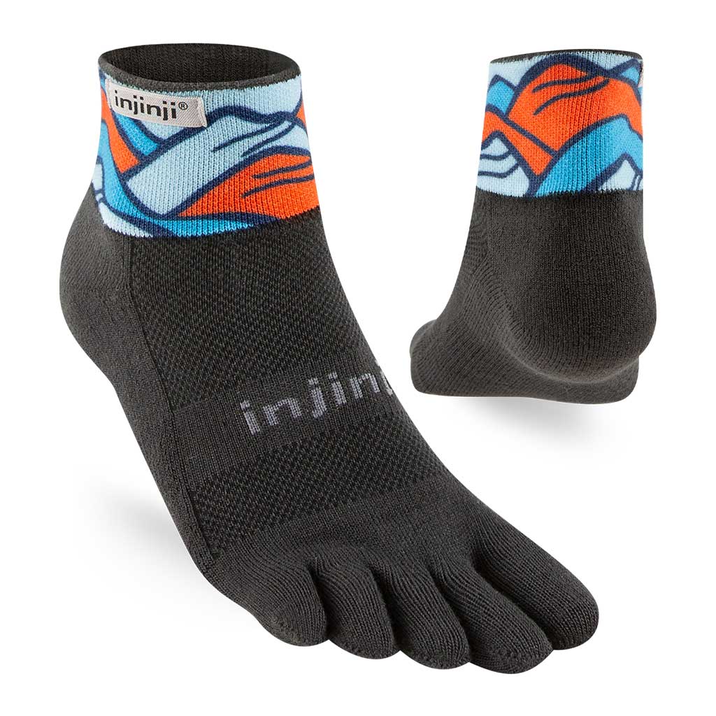 Injinji Spectrum TRAIL Midweight Mini-Crew Running Socks