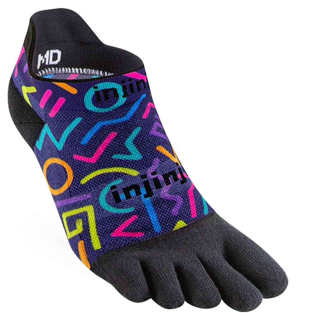 Injinji SPECTRUM Womens Run Lightweight No-Show Running Socks