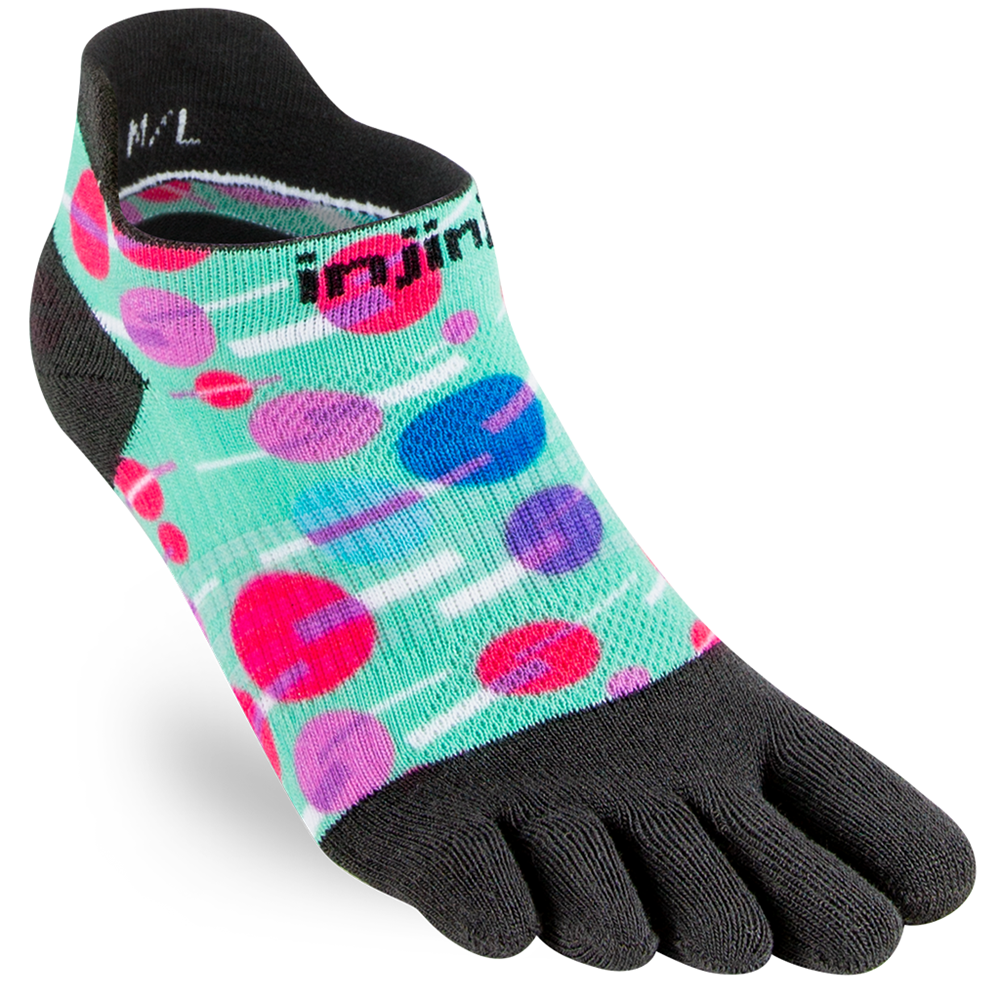 Injinji SPECTRUM Womens Run Lightweight No-Show Running Socks