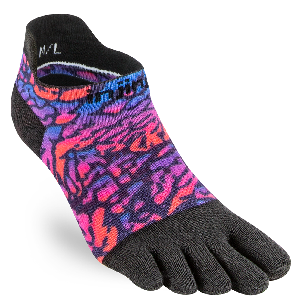 Injinji SPECTRUM Womens Run Lightweight No-Show Running Socks