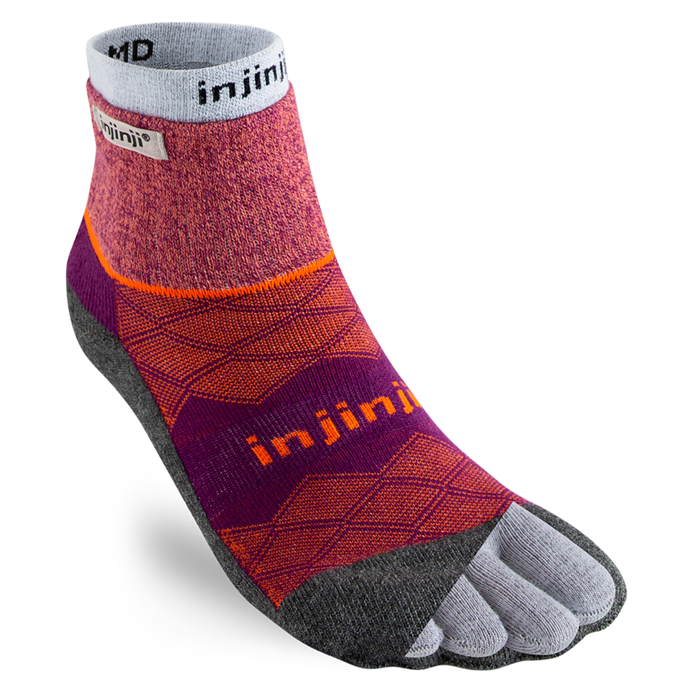 Injinji RUNNER + LINER Womens Mini-Crew Running Socks