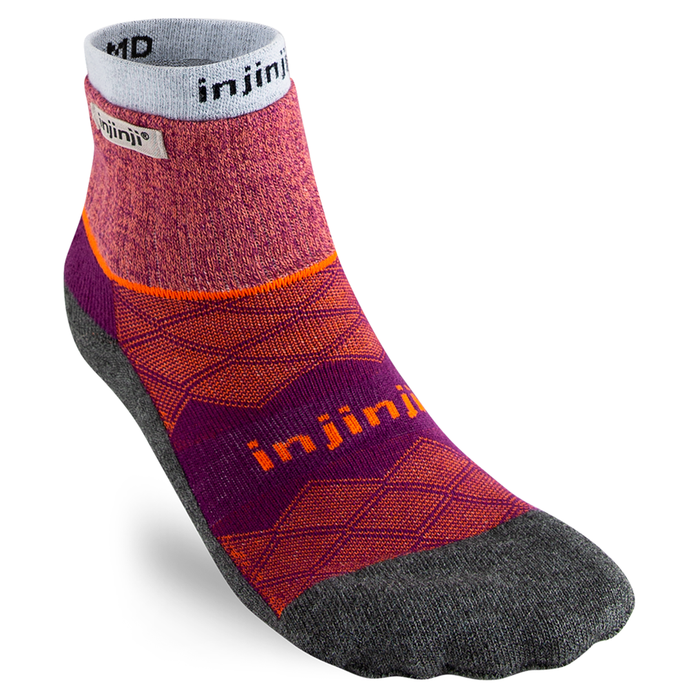 Injinji RUNNER + LINER Womens Mini-Crew Running Socks