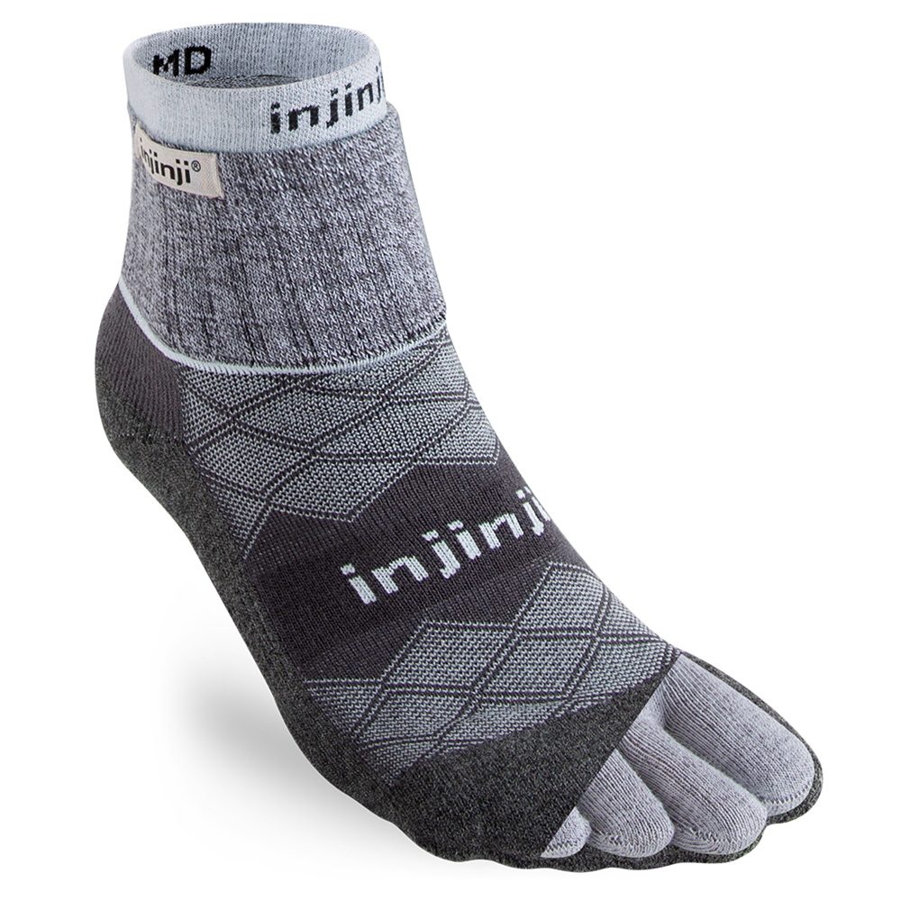 injinji Ultra Run Mini Crew Womens Running Toe Socks Tide at