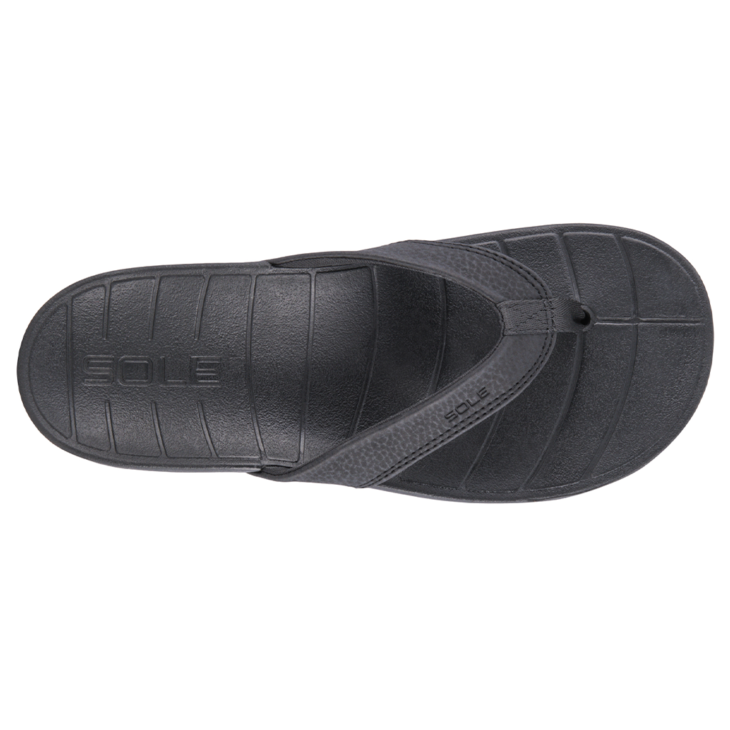 Black orthopedic top sandals