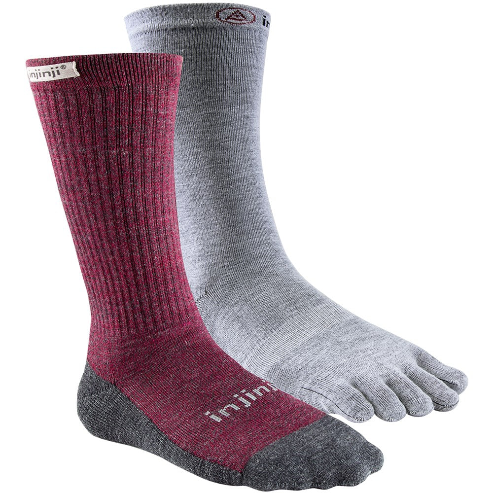 Injinji OUTDOOR HIKER + LINER Women&#39;s Crew Running Socks