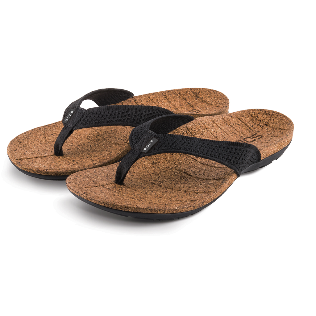 Sole cork flip flops sales womens