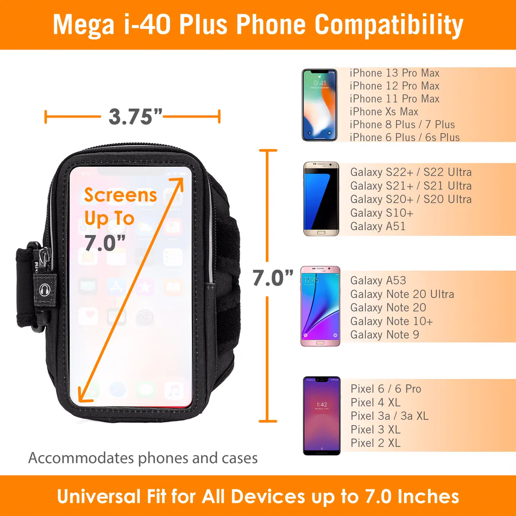 Armpocket Mega i-40 Plus Running Armband for iPhone, Galaxy Note &amp; More